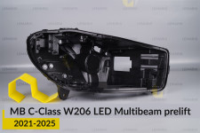 Корпус фары Mercedes-Benz C-Class W206 LED Multibeam (2021-2026) дорест правый