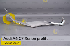 Хромована декоративна маска нижня Audi A6 C7 Xenon (2010-2014) дорест права