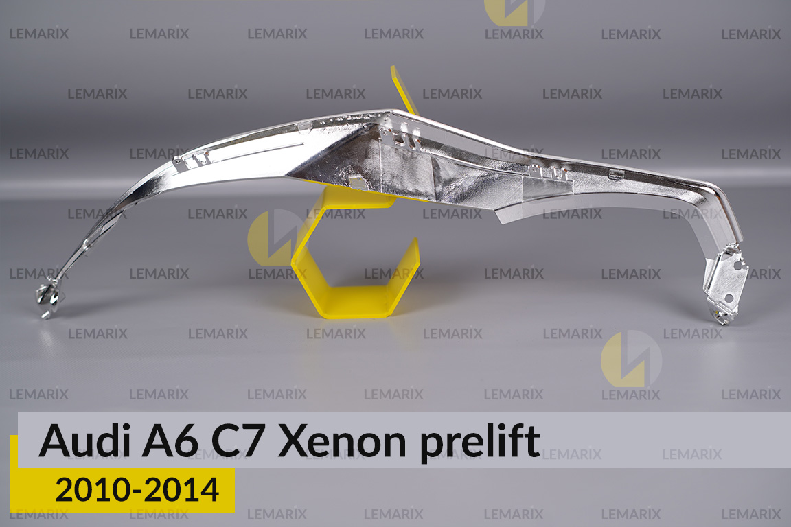 Хромована декоративна маска нижня Audi A6 C7 Xenon (2010-2014) дорест права