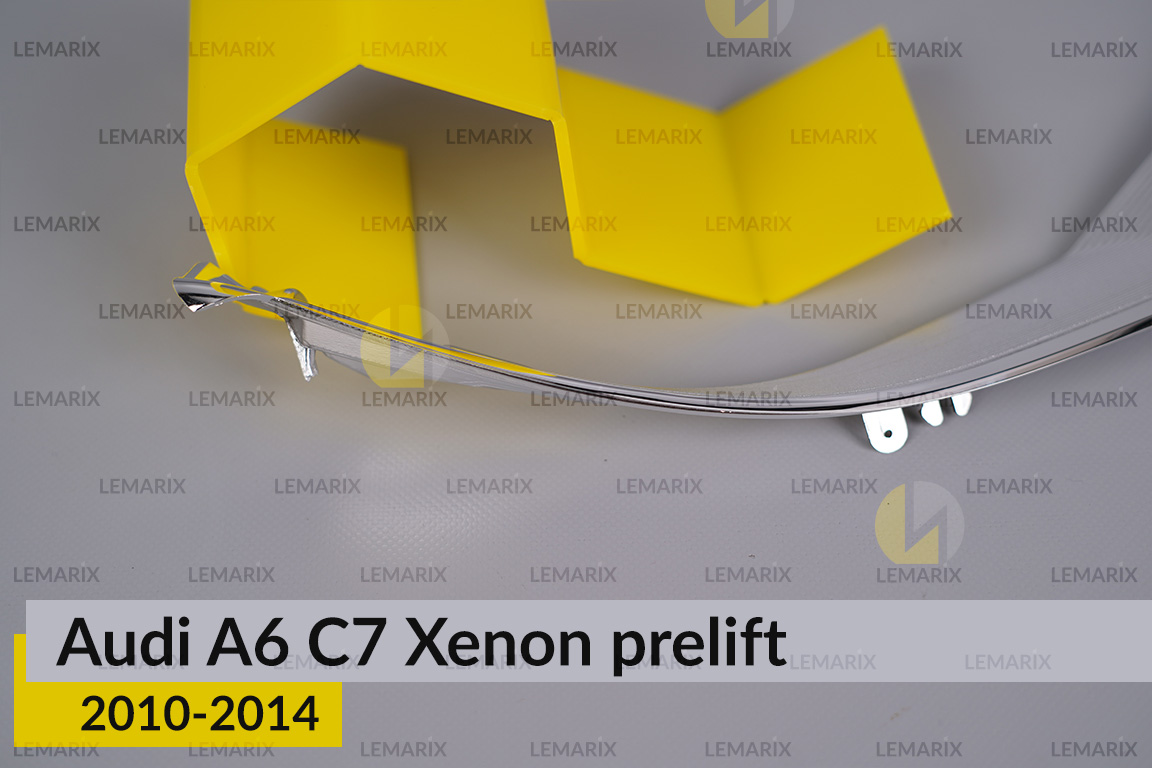 Хромована декоративна маска нижня Audi A6 C7 Xenon (2010-2014) дорест права