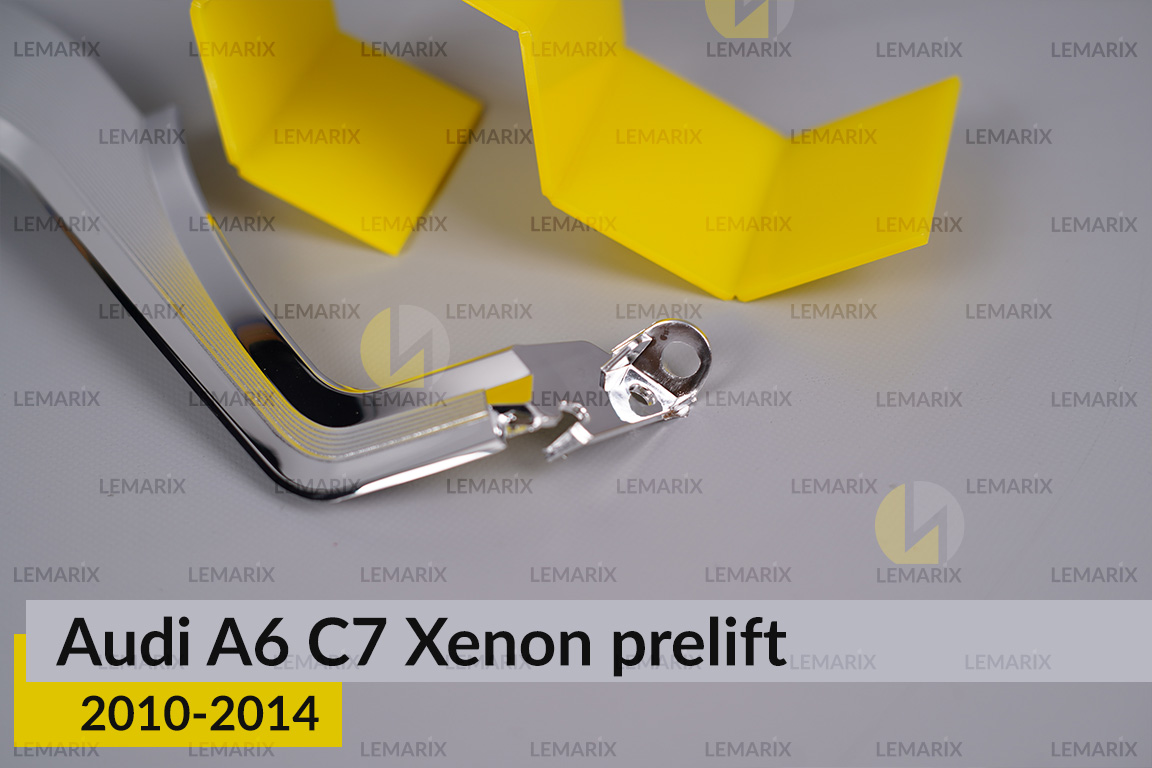 Хромована декоративна маска нижня Audi A6 C7 Xenon (2010-2014) дорест права