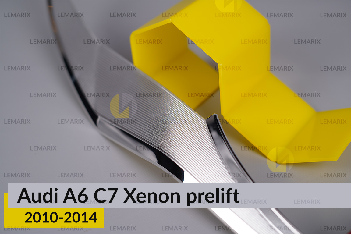 Хромована декоративна маска нижня Audi A6 C7 Xenon (2010-2014) дорест права