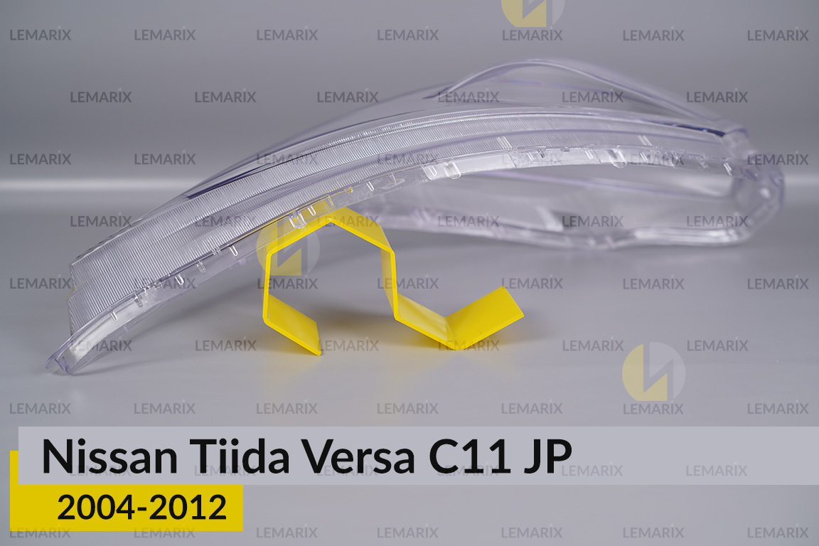Скло фари Nissan Tiida Versa C11 Japan (2004-2012) праве