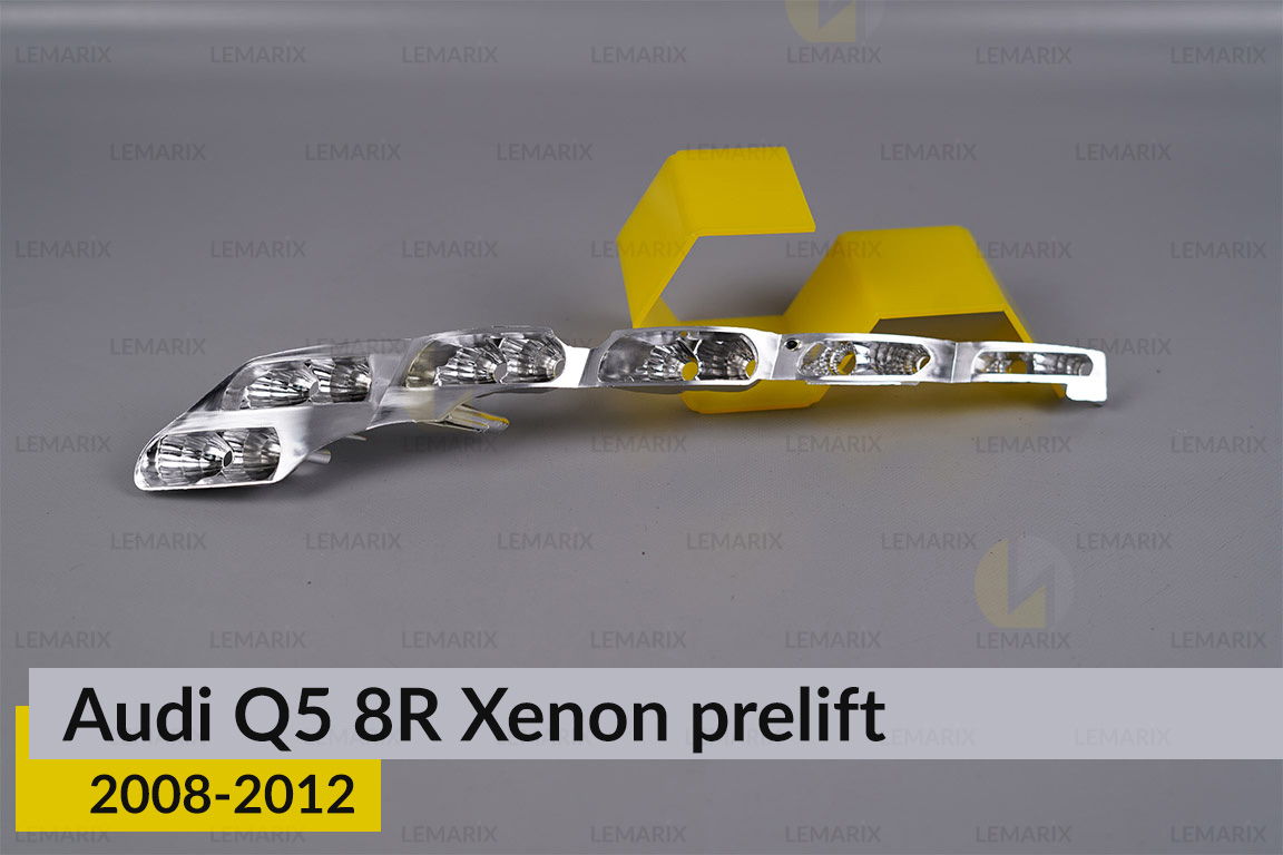 Хромована декоративна маска під світловод Audi Q5 8R Xenon (2008-2012) дорест ліва