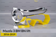 Хромована маска Mazda 3 BM BN (2016-2019) рест ліва