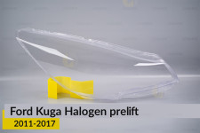 Скло фари Ford Kuga Halogen (2011-2017) дорест праве