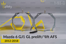 Перехідна рамка для Mazda 6 GJ1 GL AFS (2012-2018) дорест/1 рест