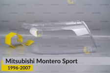 Скло фари Mitsubishi Montero Sport (1996-2007) праве