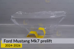 Скло фари Ford Mustang Mk7 (2024-2026) дорест ліве