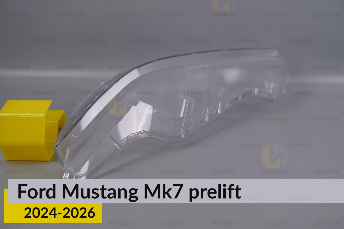 Скло фари Ford Mustang Mk7 (2024-2026) дорест ліве