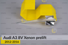Хромована декоративна маска світлорозсіювач поворотника Audi A3 8V Xenon (2012-2016) дорест ліва