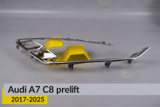 Хромована декоративна маска основна Audi A7 C8 (2017-2025) дорест права
