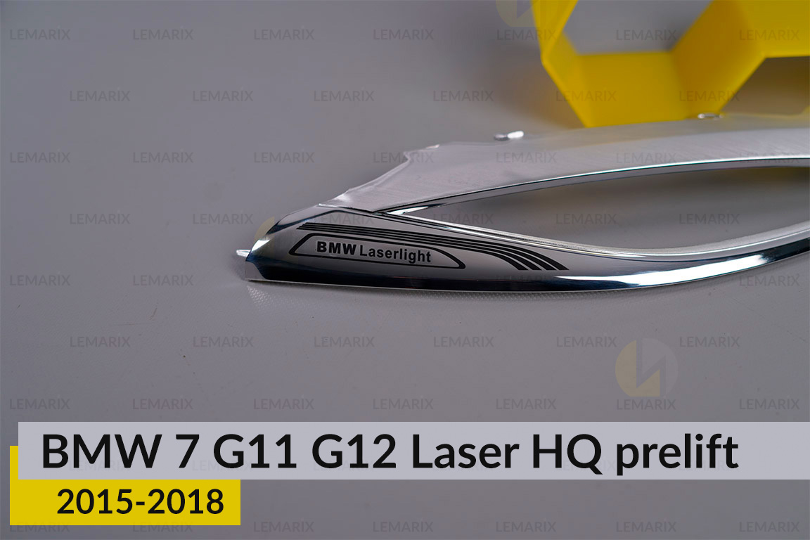 Хромована декоративна маска верхня BMW 7 G11 G12 Laser HQ (2015-2018) дорест права