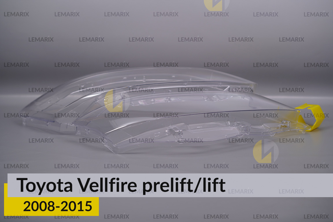 Скло фари Toyota Vellfire (2008-2015) дорест/рест праве