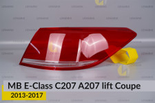 Скло заднього ліхтаря зовнішнє в крилі Mercedes-Benz E-Class C207 A207 Coupe (2013-2017) рест праве