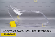 Стекло фары Chevrolet Aveo T250 Hatchback (2007-2012) рест правое