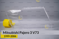 Скло фари Mitsubishi Pajero 3 V73 (1999-2006) праве