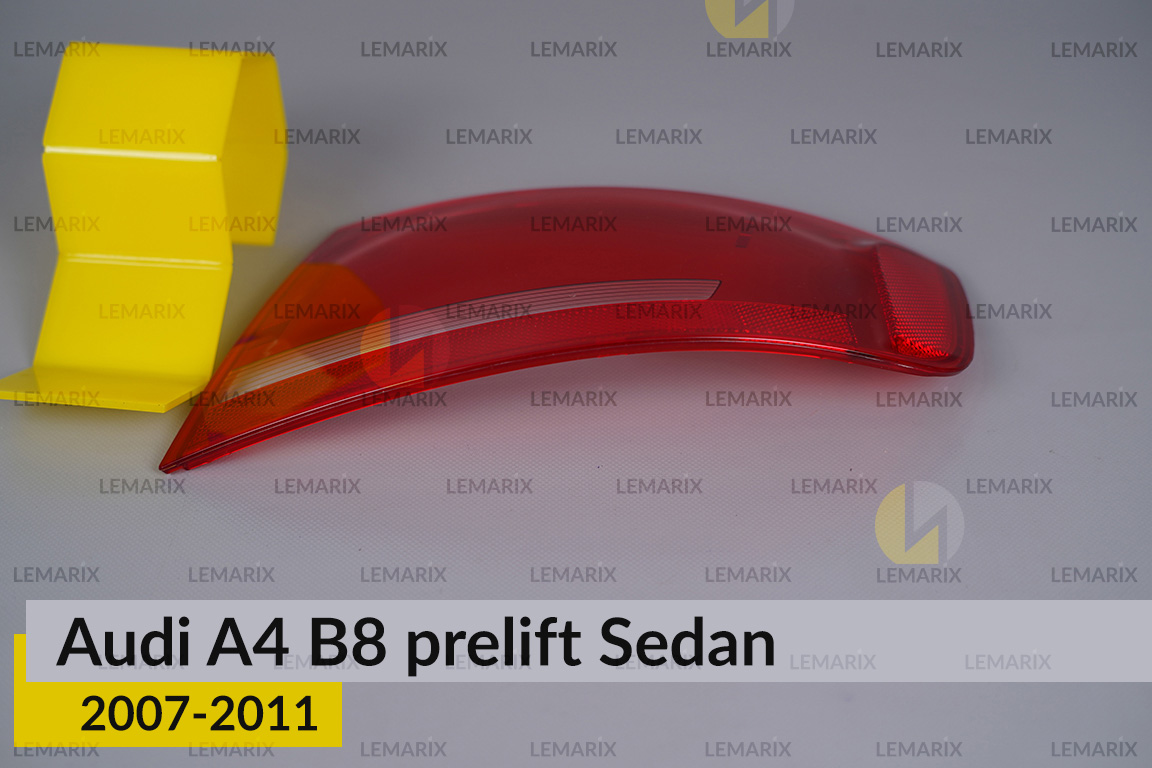 Скло заднього ліхтаря зовнішнє в крилі Audi A4 B8 Sedan (2007-2011) дорест праве
