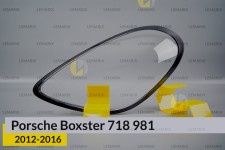 Скло фари Porsche Boxster 718 981 (2012-2016) ліве