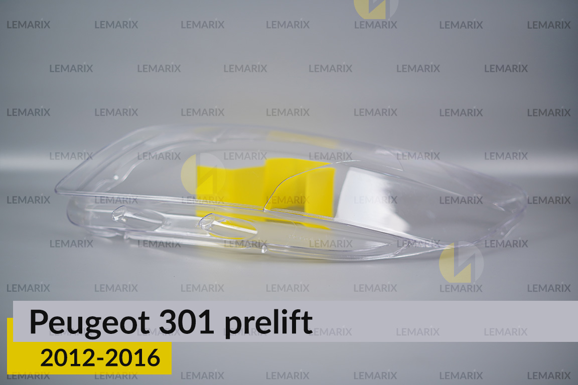 Скло фари Peugeot 301 (2012-2016) дорест ліве