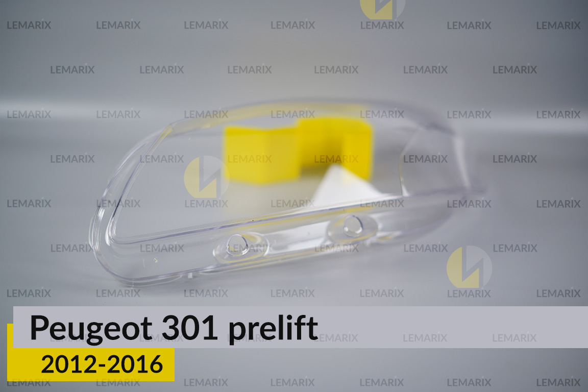 Скло фари Peugeot 301 (2012-2016) дорест ліве