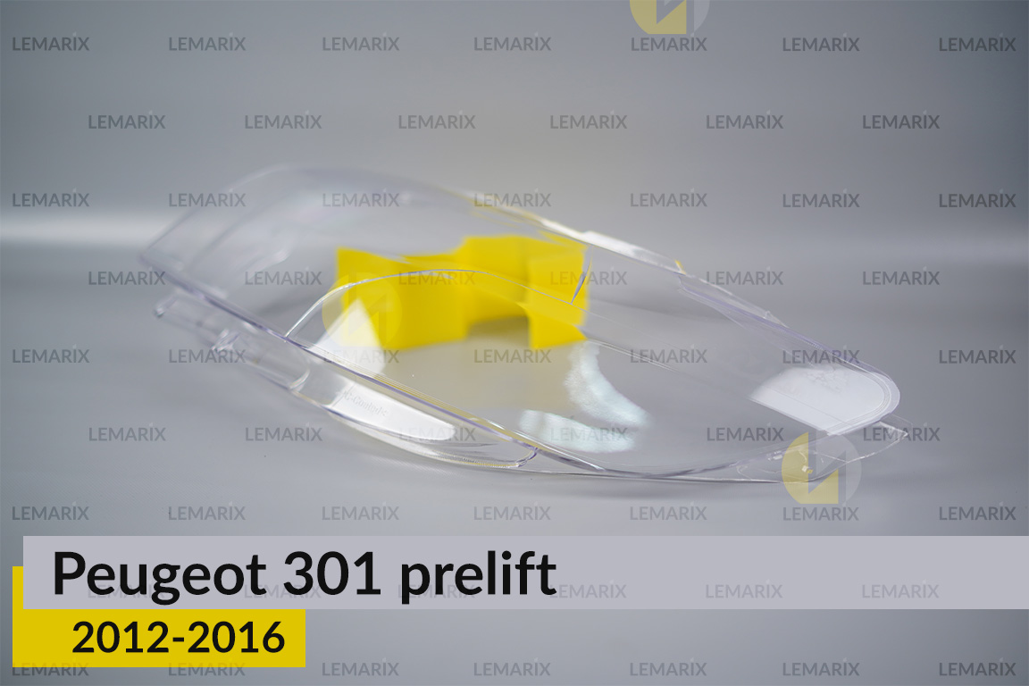 Скло фари Peugeot 301 (2012-2016) дорест ліве