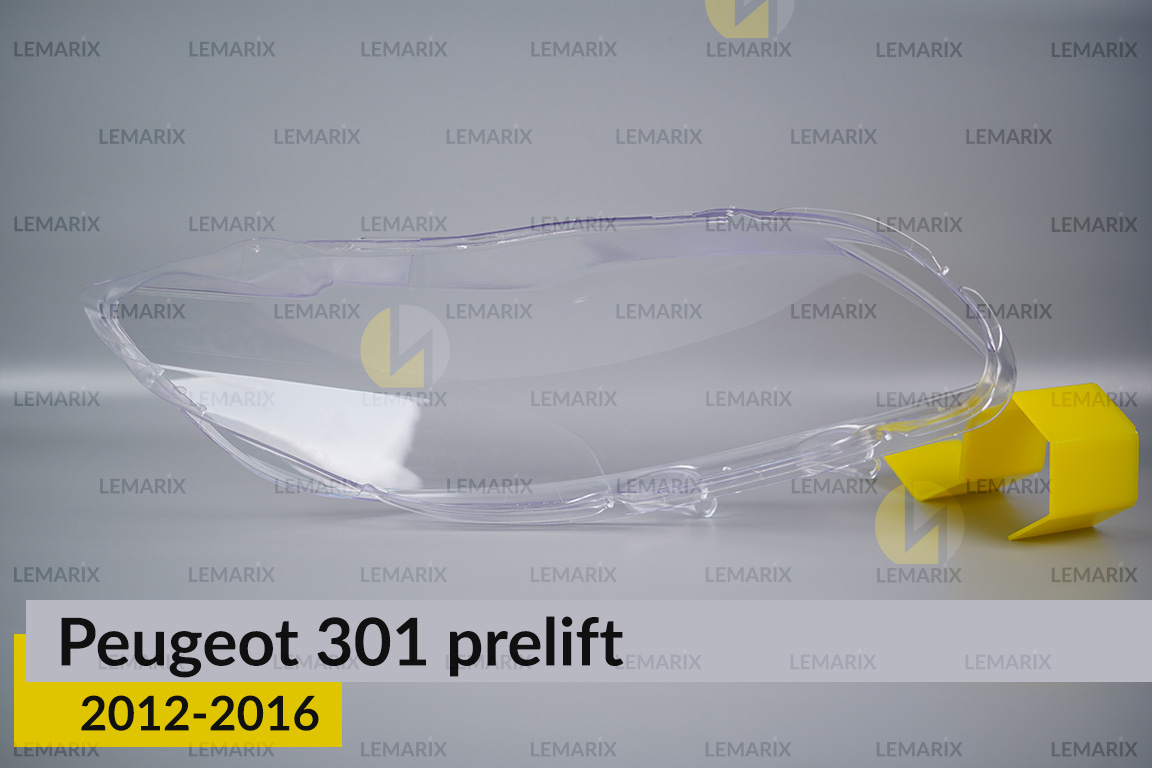 Скло фари Peugeot 301 (2012-2016) дорест ліве
