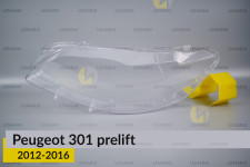 Скло фари Peugeot 301 (2012-2016) дорест ліве