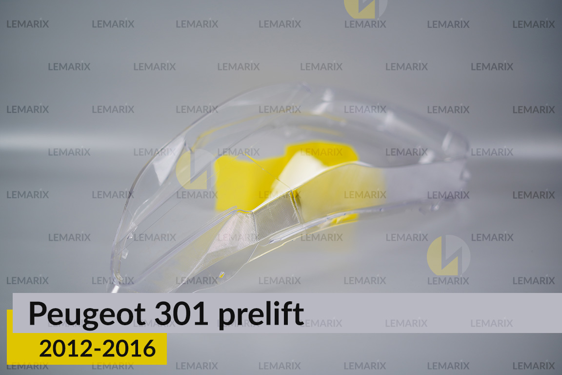Скло фари Peugeot 301 (2012-2016) дорест ліве