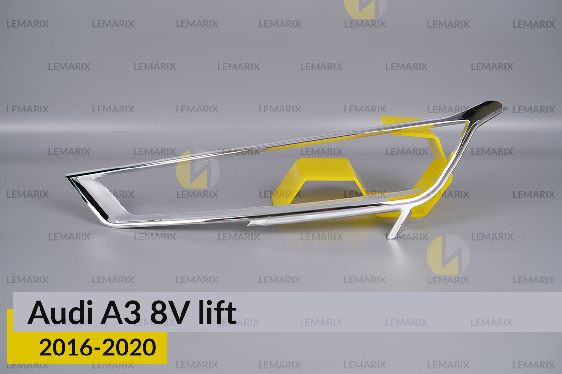 Хромована декоративна маска Audi A3 8V (2016-2020) рест ліва