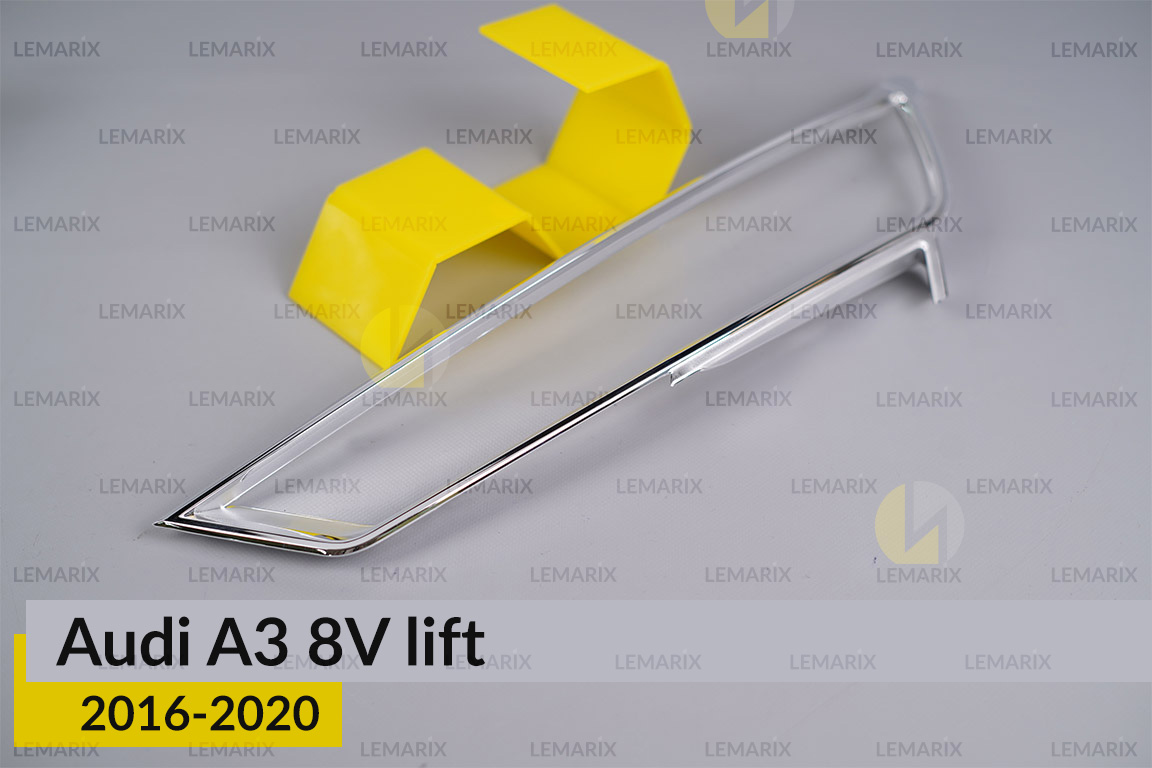 Хромована декоративна маска Audi A3 8V (2016-2020) рест ліва