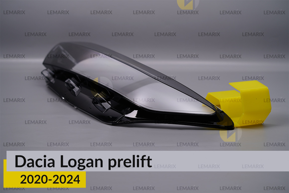 Скло фари Dacia Logan (2020-2025) дорест/1 рест ліве