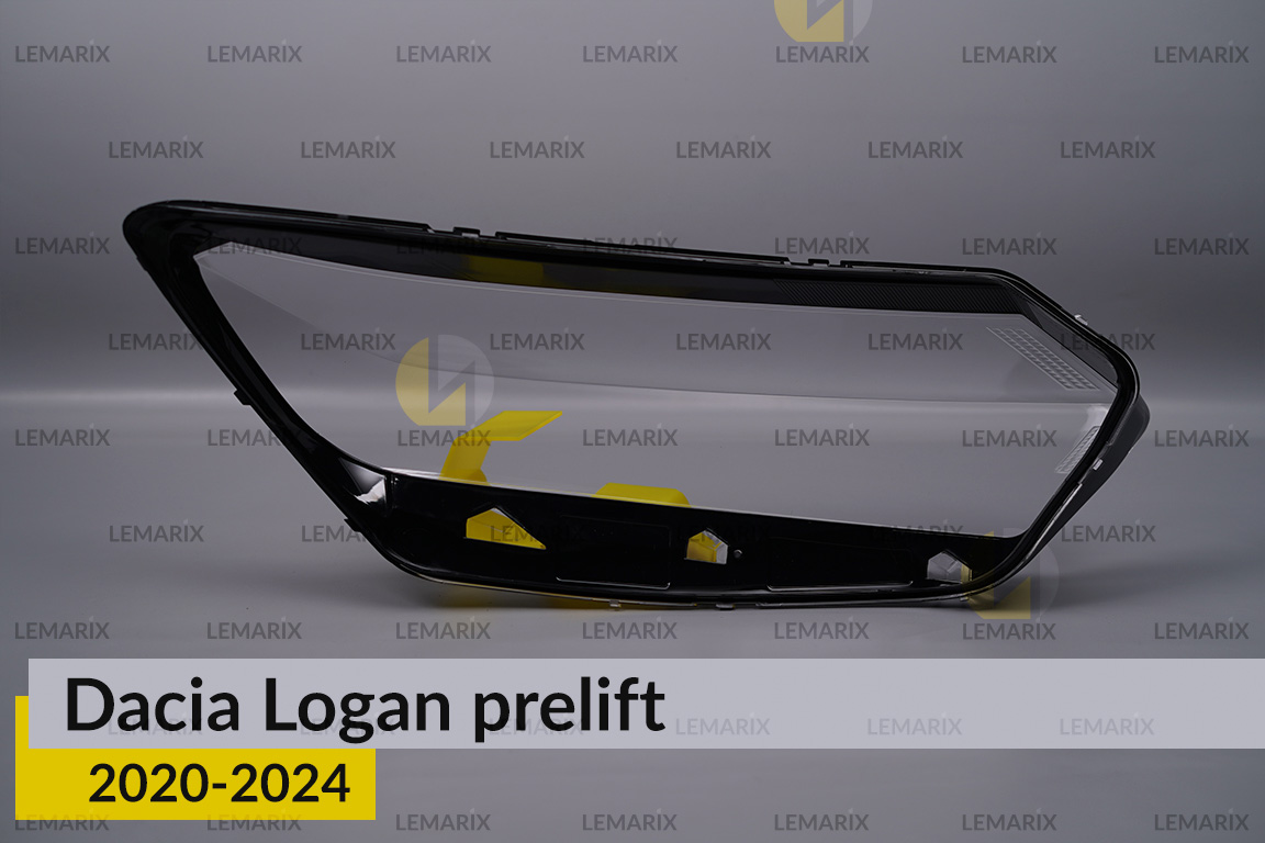 Скло фари Dacia Logan (2020-2025) дорест/1 рест ліве
