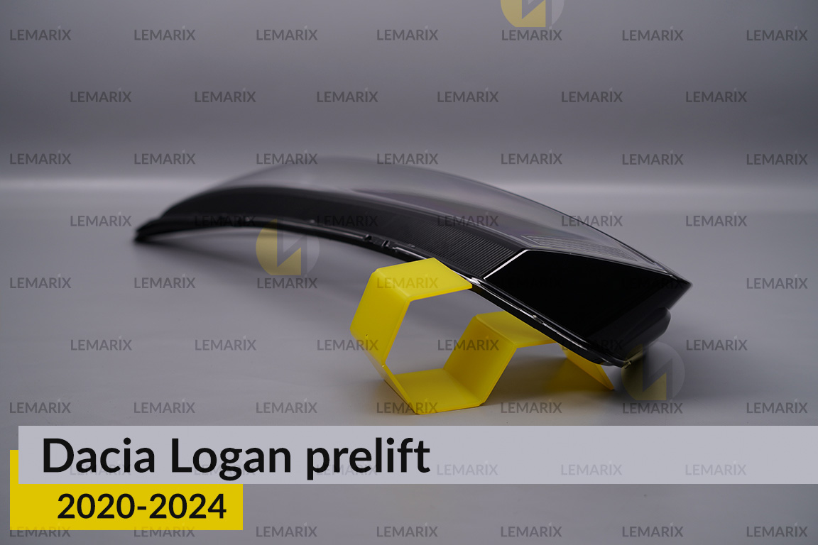 Скло фари Dacia Logan (2020-2025) дорест/1 рест ліве