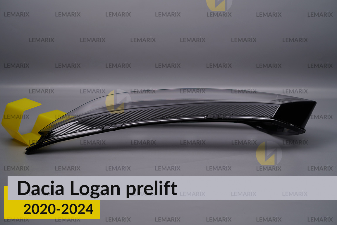 Скло фари Dacia Logan (2020-2025) дорест/1 рест ліве