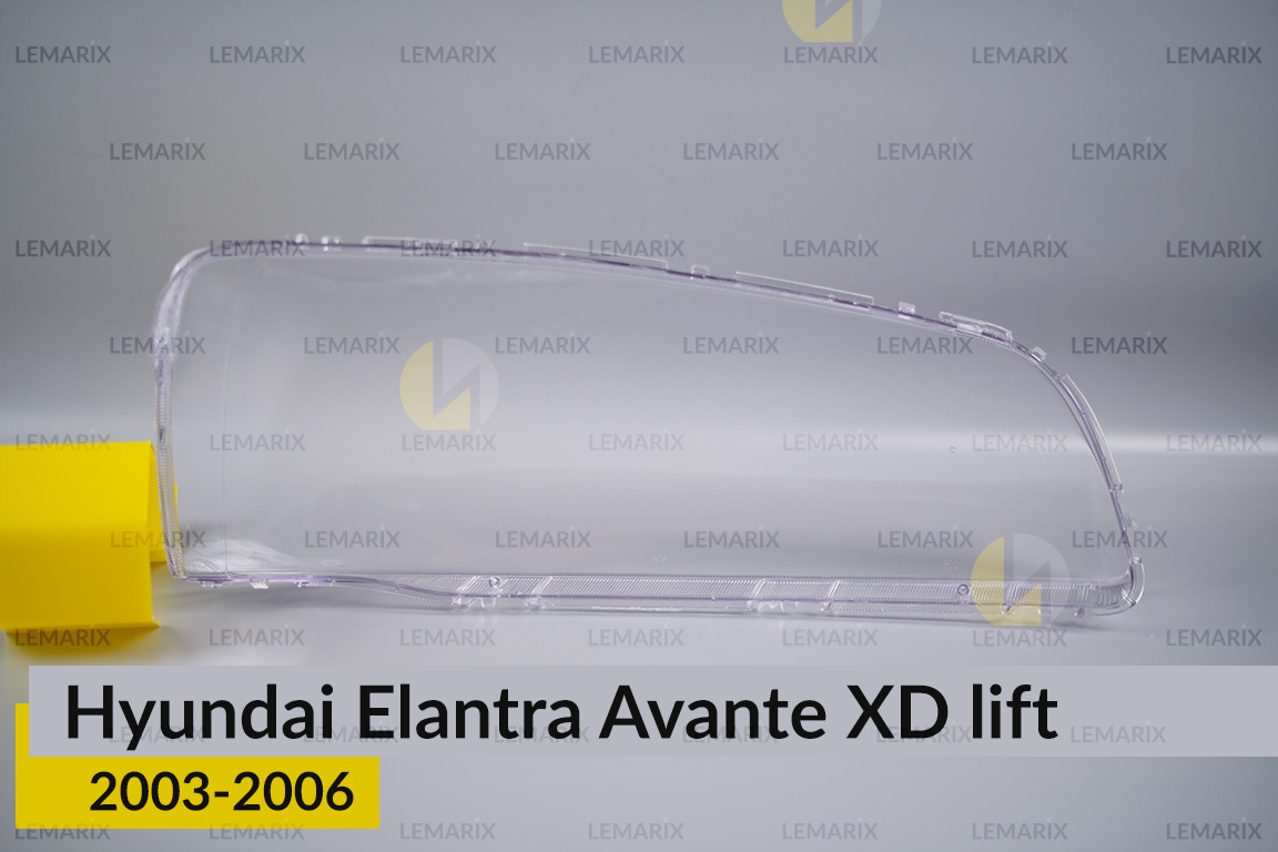 Скло фари Hyundai Elantra Avante XD (2003-2006) рест ліве