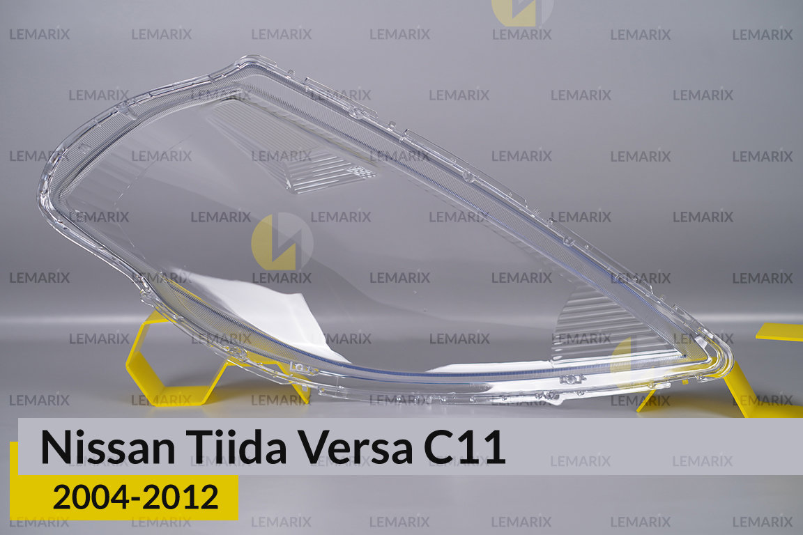 Скло фари Nissan Tiida Versa C11 (2004-2012) ліве