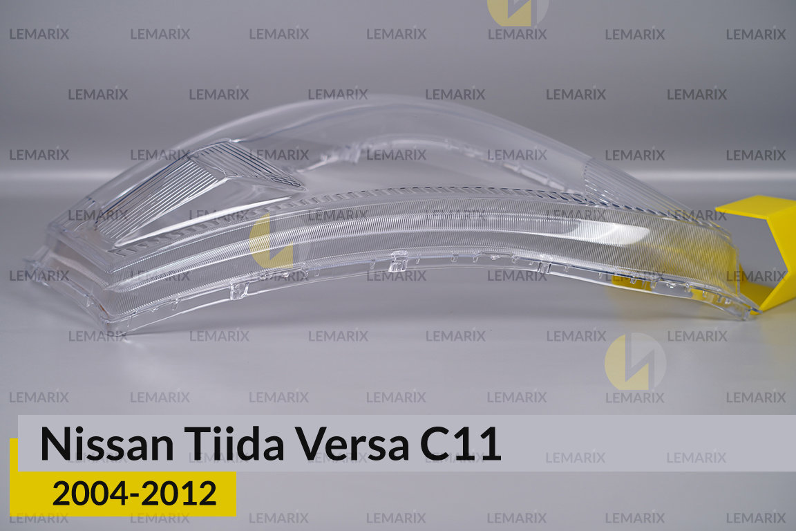 Скло фари Nissan Tiida Versa C11 (2004-2012) ліве