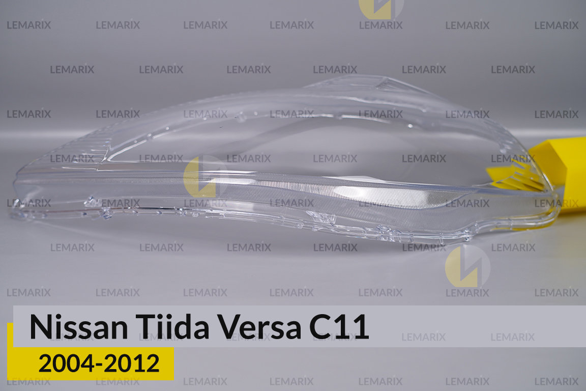 Скло фари Nissan Tiida Versa C11 (2004-2012) ліве