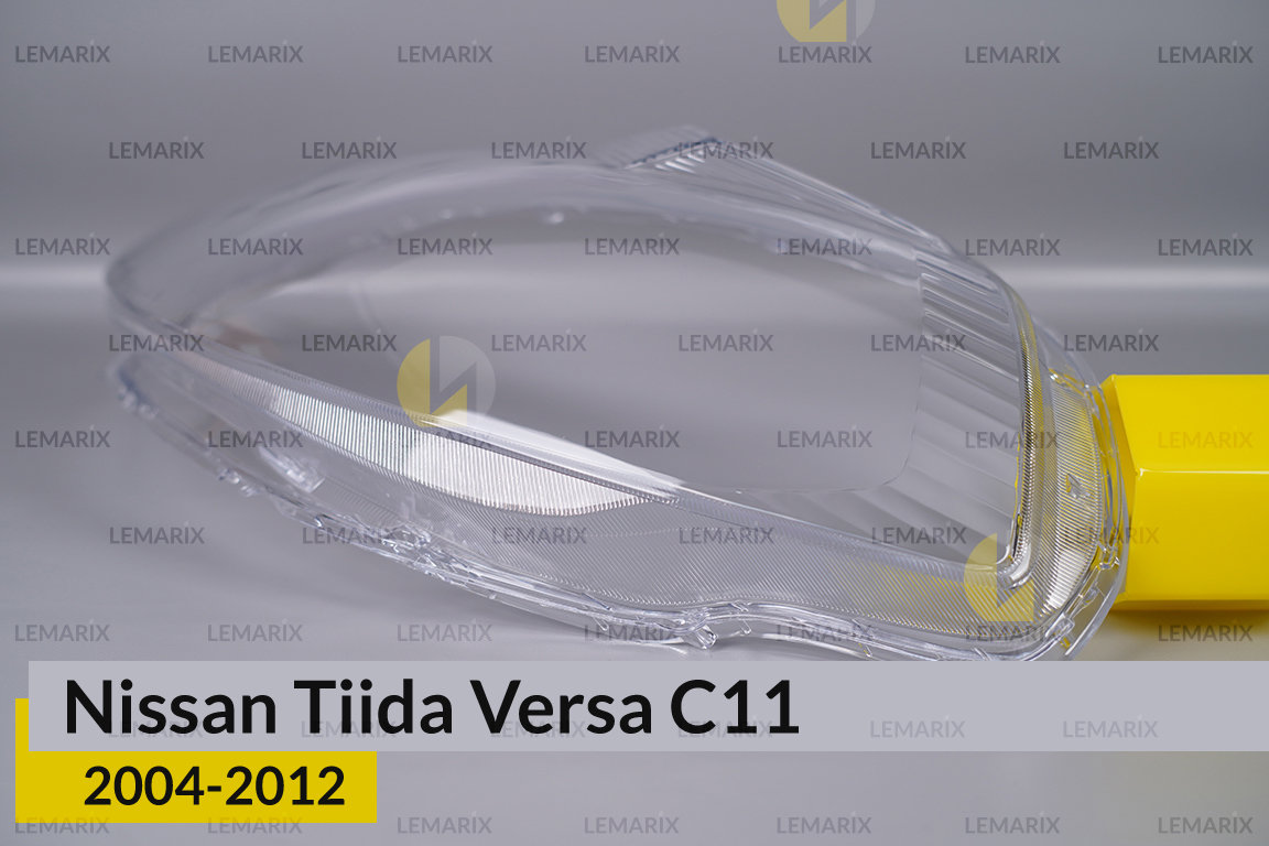 Скло фари Nissan Tiida Versa C11 (2004-2012) ліве
