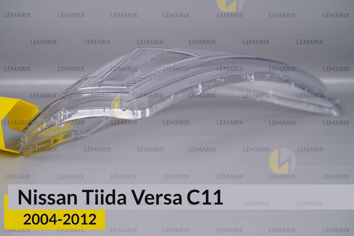 Скло фари Nissan Tiida Versa C11 (2004-2012) ліве