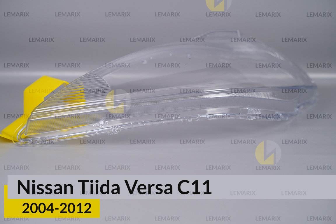 Скло фари Nissan Tiida Versa C11 (2004-2012) ліве