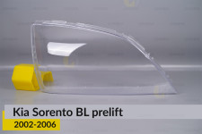 Скло фари KIA Sorento BL (2002-2006) дорест праве