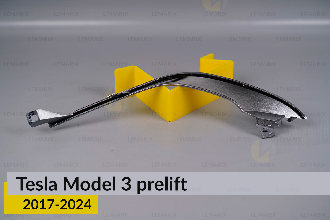 Хромована декоративна маска верхня Tesla Model 3 (2017-2024) дорест права