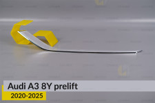 Хромована декоративна маска середня Audi A3 8Y (2020-2025) дорест ліва