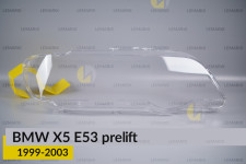 Стекло фары BMW X5 E53 (1999-2003) дорест правое