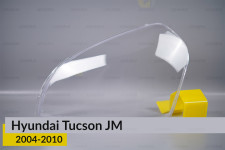 Скло фари Hyundai Tucson JM (2004-2010) ліве
