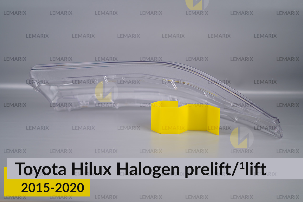 Скло фари Toyota Hilux Halogen (2015-2020) дорест/1 рест праве
