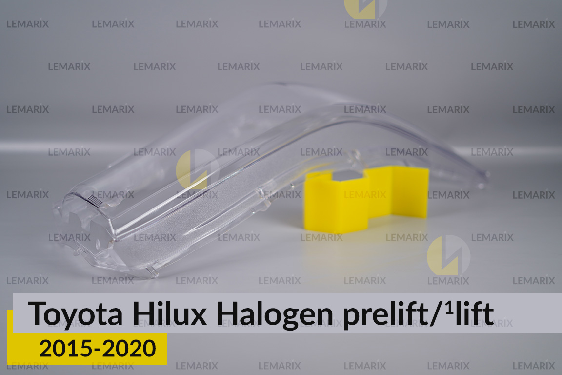 Скло фари Toyota Hilux Halogen (2015-2020) дорест/1 рест праве