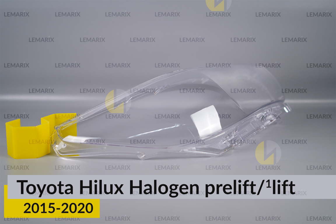 Скло фари Toyota Hilux Halogen (2015-2020) дорест/1 рест праве